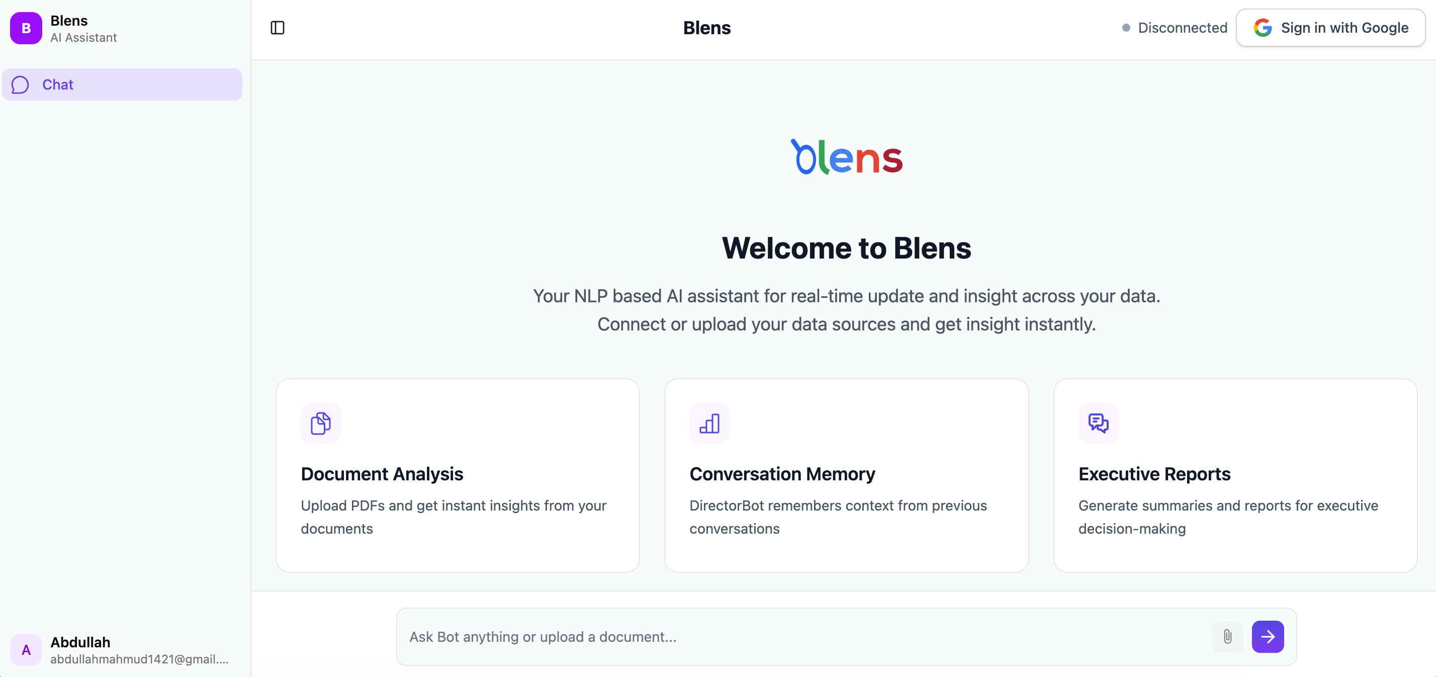 Blens - AI Assistant